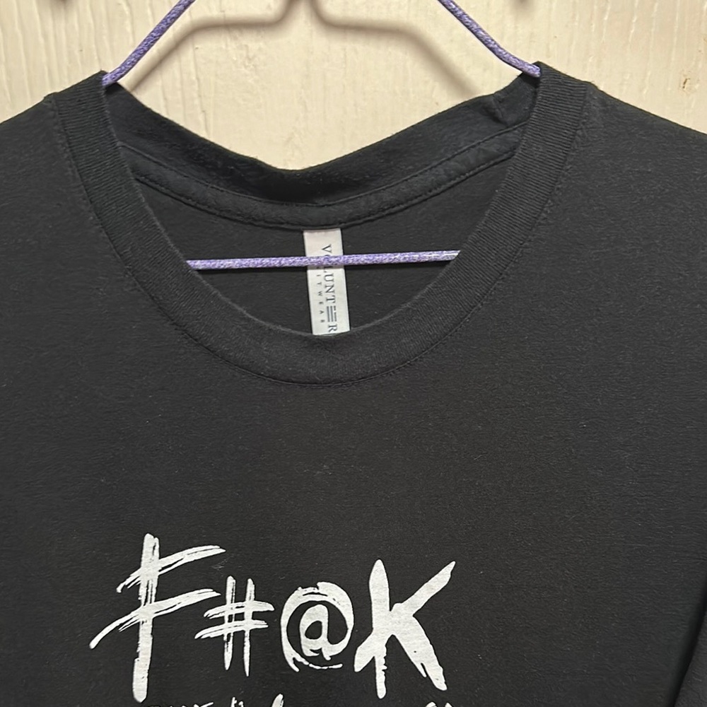 Vintage Volunteer Knitwear Graphic T-Shirt, Size XL, Black, Streetwear - Picture 12 of 16